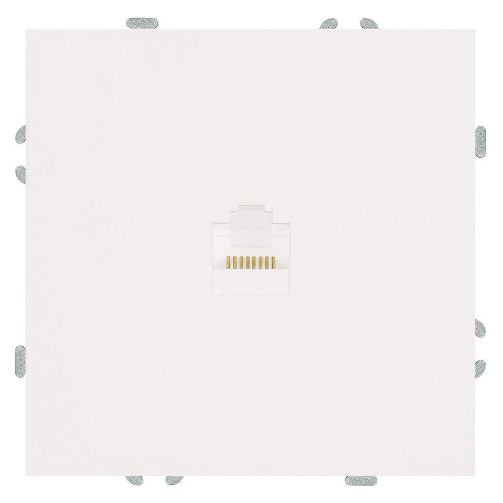 Розетка компьютерная 1-местная RJ-45 (механизм) серия Эмили, RST00-5117-01, белый фарфор, soft touch
