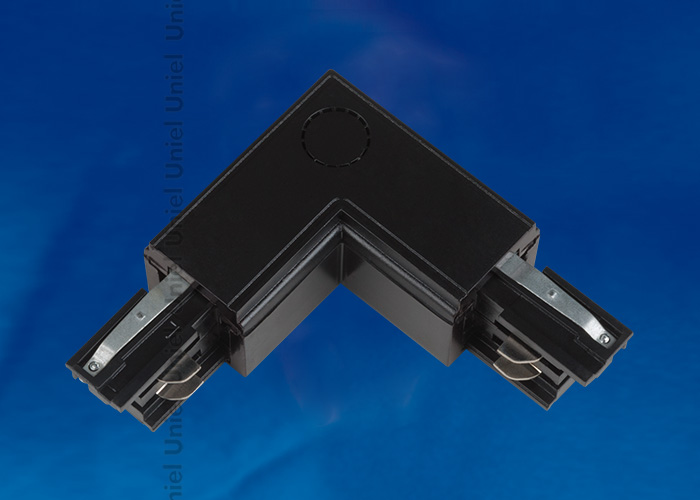 UBX-A22 BLACK 1 POLYBAG Соединитель для шинопроводов L-образный. Внутренний. Трехфазный. Цвет — черн