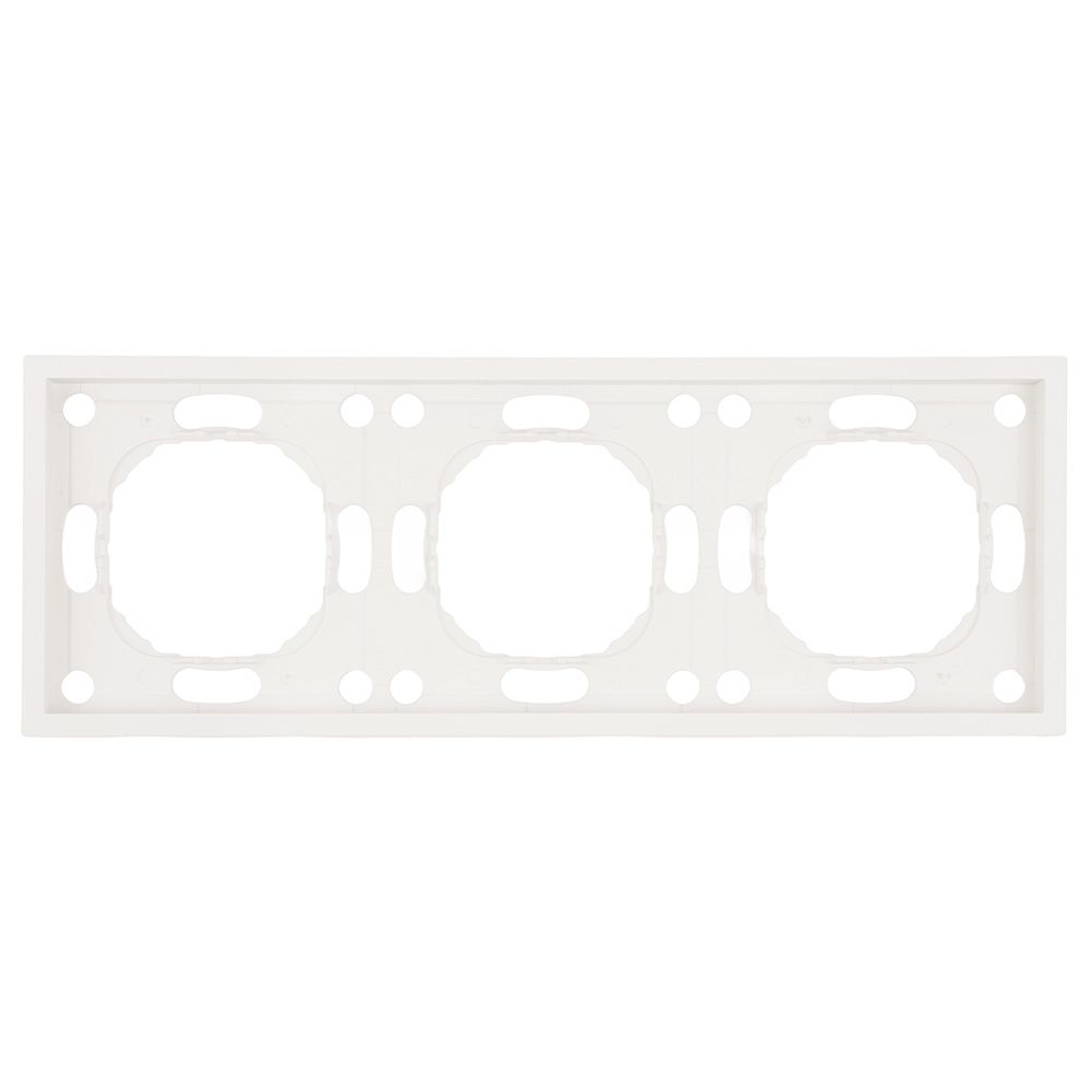 Рамка 3-местная серия Эмили, PFR00-5003-01, белый фарфор, soft touch
