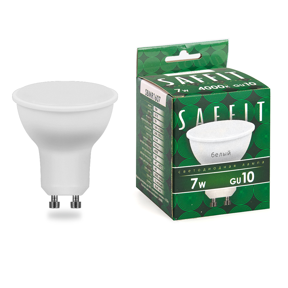 Лампа светодиодная : 7W 230V GU10 4000K MR16, SBMR1607
