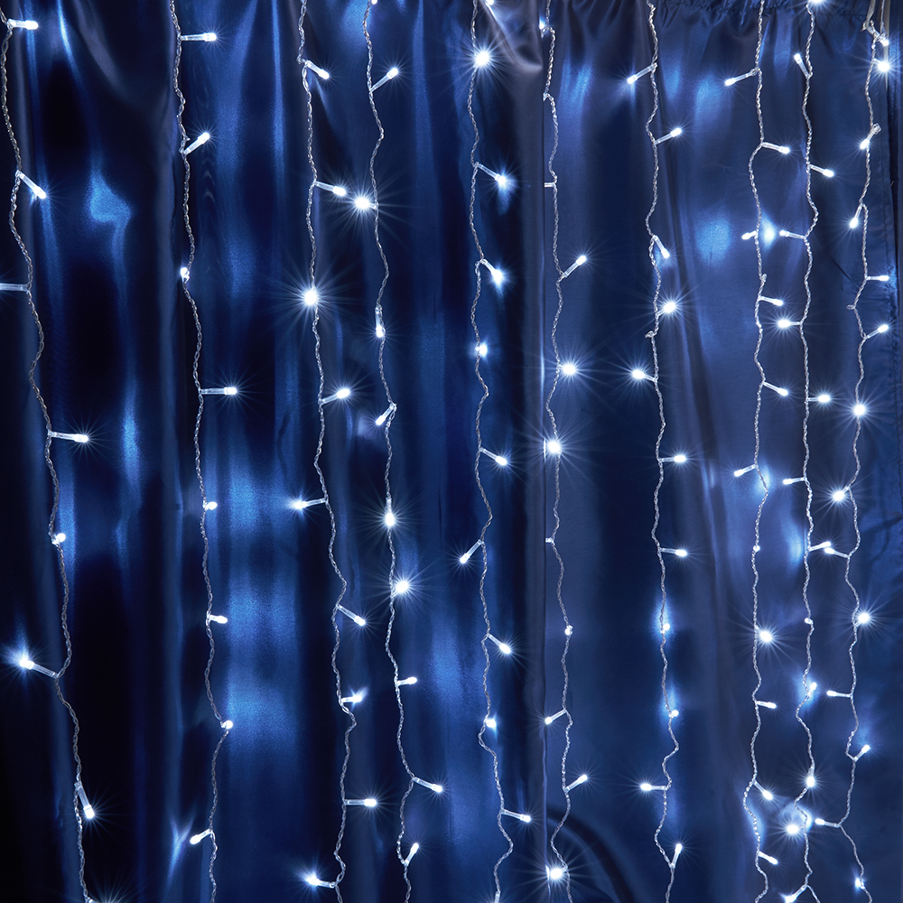 Гирлянда 230V 320 LED 3*2м, 5000K, эффект стробов, IP44 , сетевой шнур 3м в комплекте, CL21