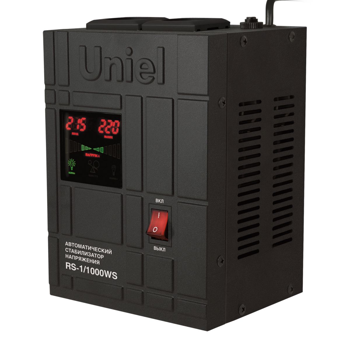 RS-1/1000WS Стабилизатор напряжения «Uniel» релейный однофазный настенный, с гальванической развязко