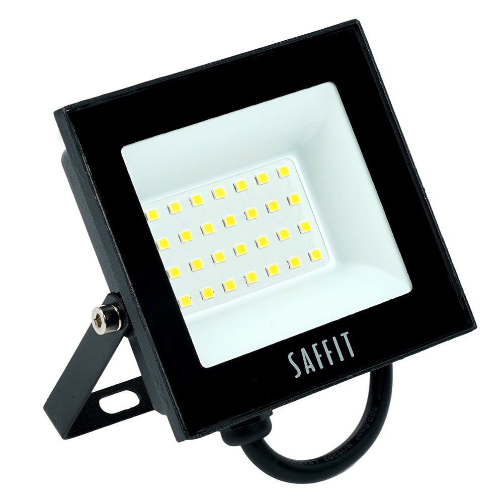 Прожектор светодиодный : 2835SMD, 30W 4000K AC220V/50Hz IP65, черный в компактном корпусе, SFL90-30