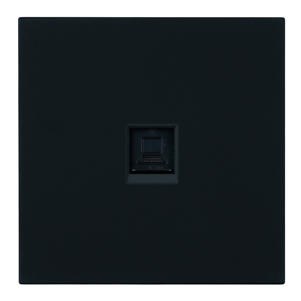 Розетка компьютерная 1-местная RJ-45 (механизм), серия Мия, RST00-3117-05, черный бархат