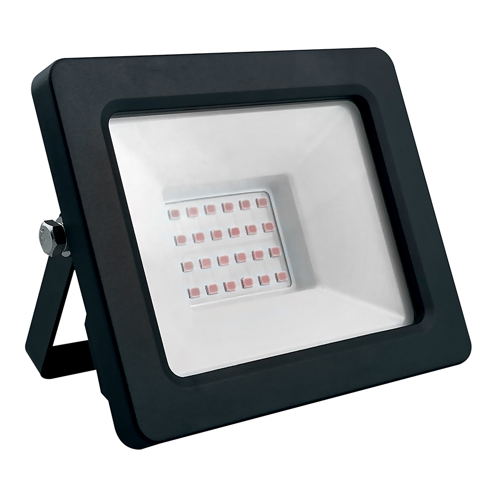 Прожектор светодиодный : 2835SMD, 30W красный AC220V/50Hz IP65,  в черном компактном корпусе, LL-903