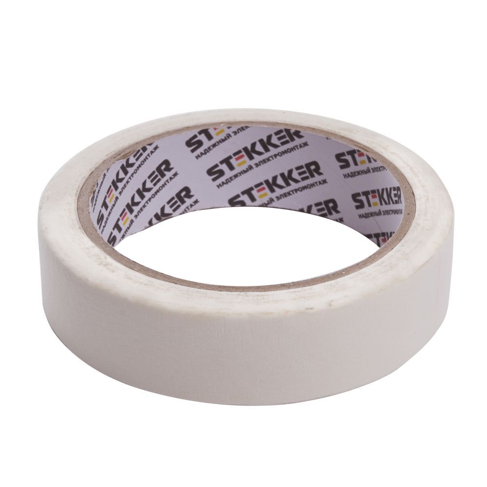 Малярная лента 24 мм, длина 25 м, на бумажной основе, белый, INTP7-24-25