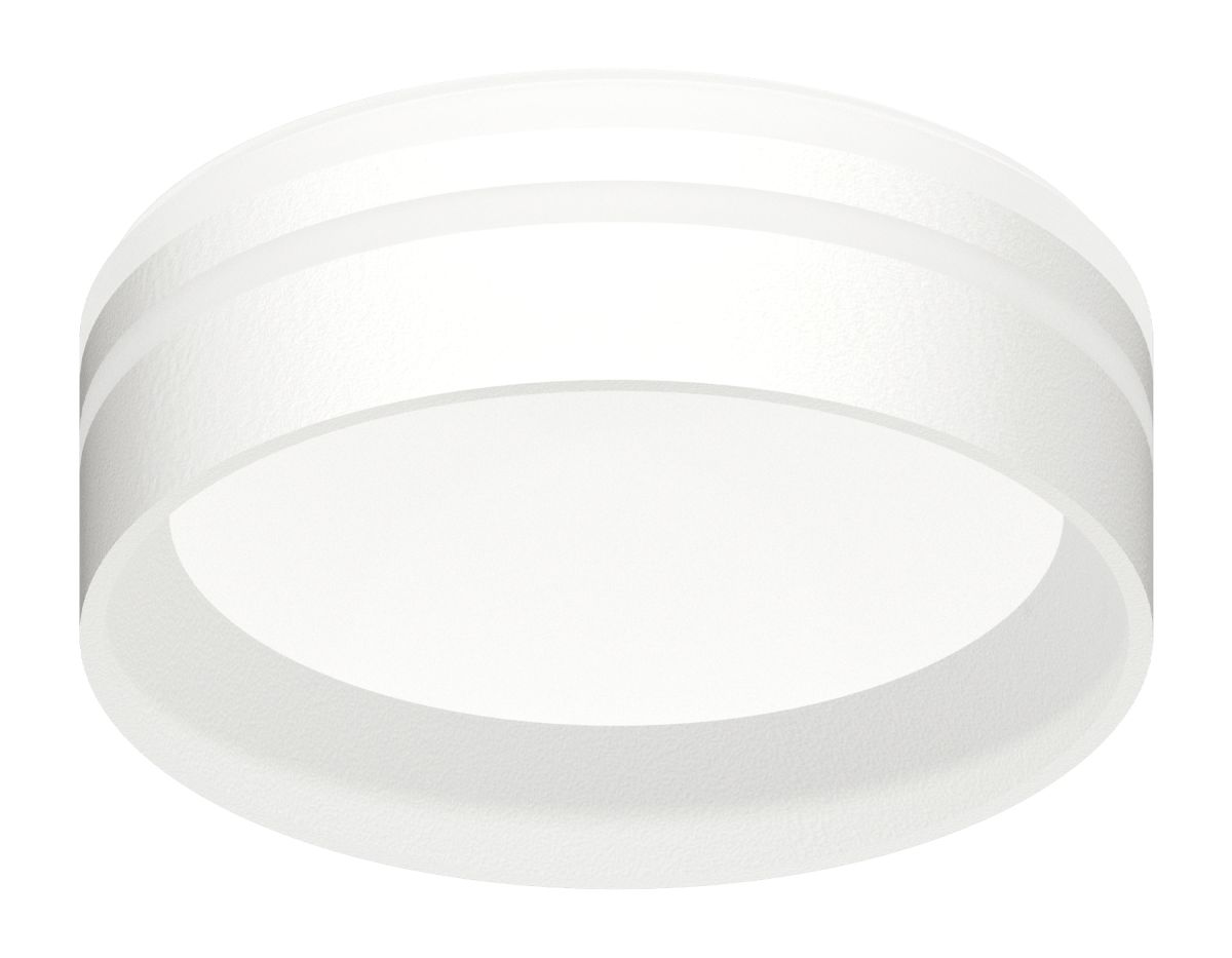 Насадка передняя для корпуса светильника N8477 SWH/FR белый песок/белый матовый D85*H35mm Out30mm GX