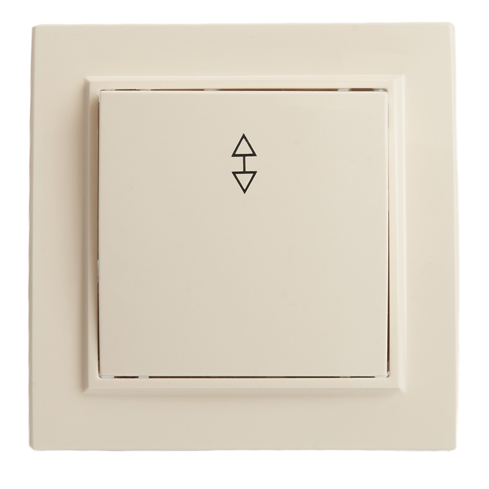 Выключатель (переключатель) электрический 1-клавишный, серия Эрна, PSW10-9005-02, слоновая кость