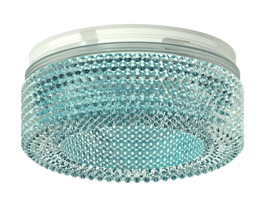 Насадка передняя N7194 BL голубой D70*H30mm Out25mm MR16 (для корпуса светильника)