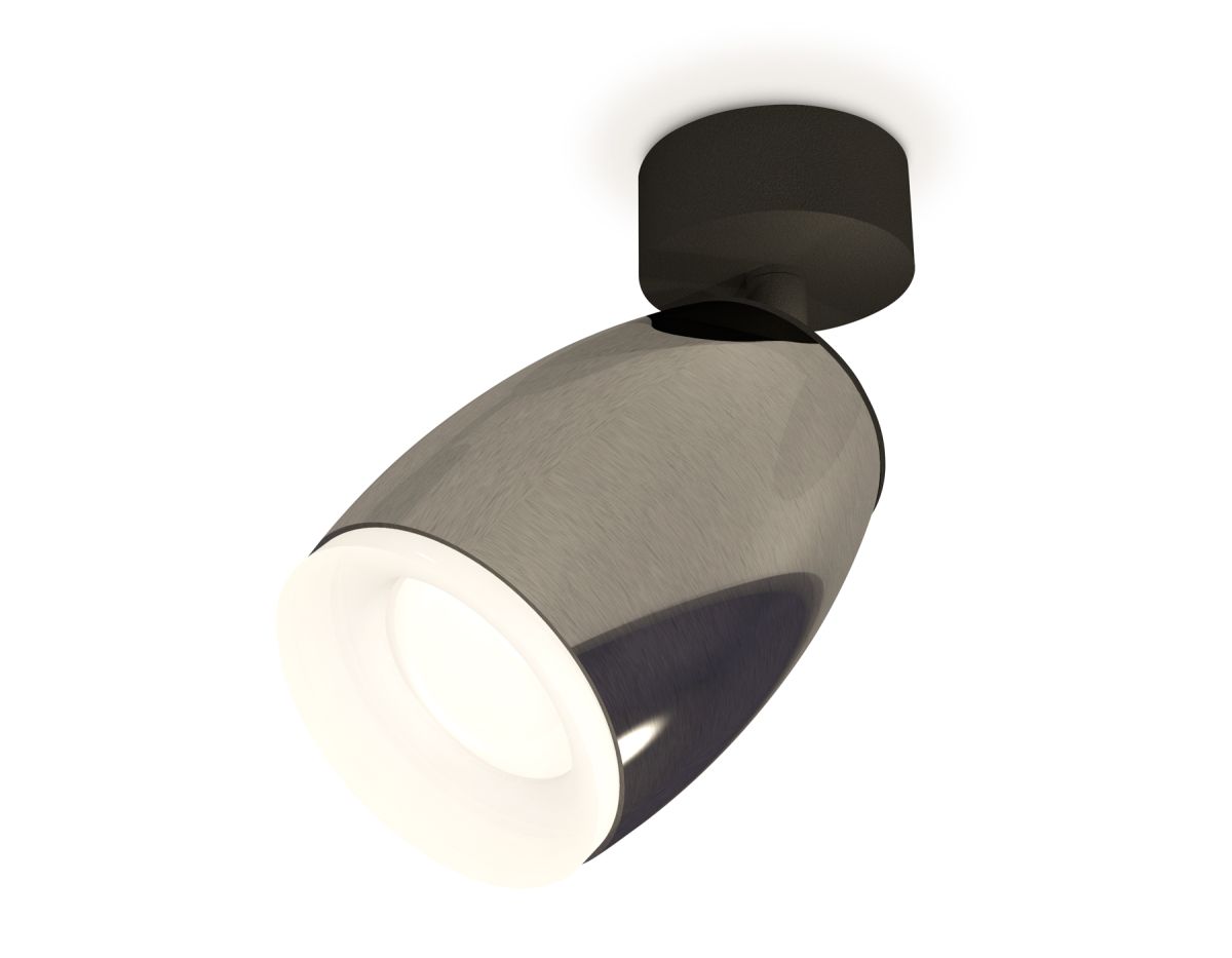 Комплект поворотного светильника XM1123006 DCH/SBK/FR черный хром/черный песок/белый матовый MR16 GU