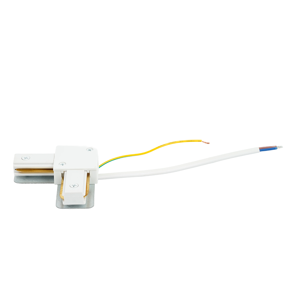 Коннектор угловой для шинопровода с проводом белый, LD1021С для CAB1007