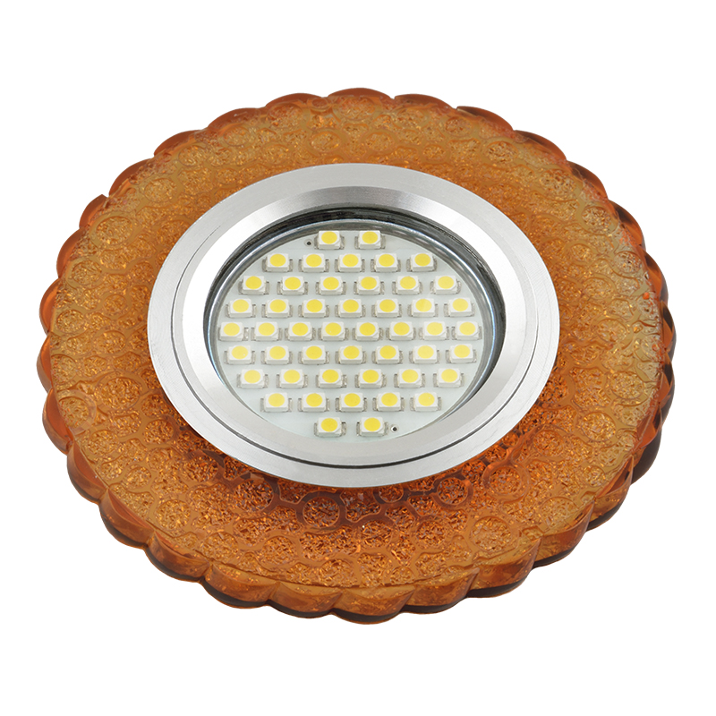 DLS-L140 GU5.3 GLASSY/GOLD Светильник декоративный встраиваемый, серия Luciole. Без лампы, цоколь GU