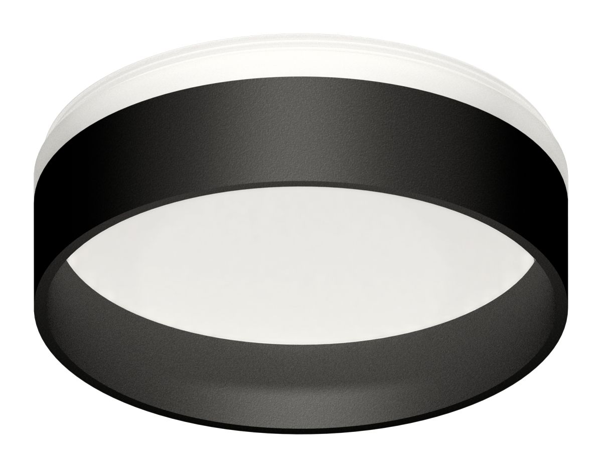 Насадка передняя для корпуса светильника N8462 SBK/FR черный песок/белый матовый D85*H34mm Out30mm G