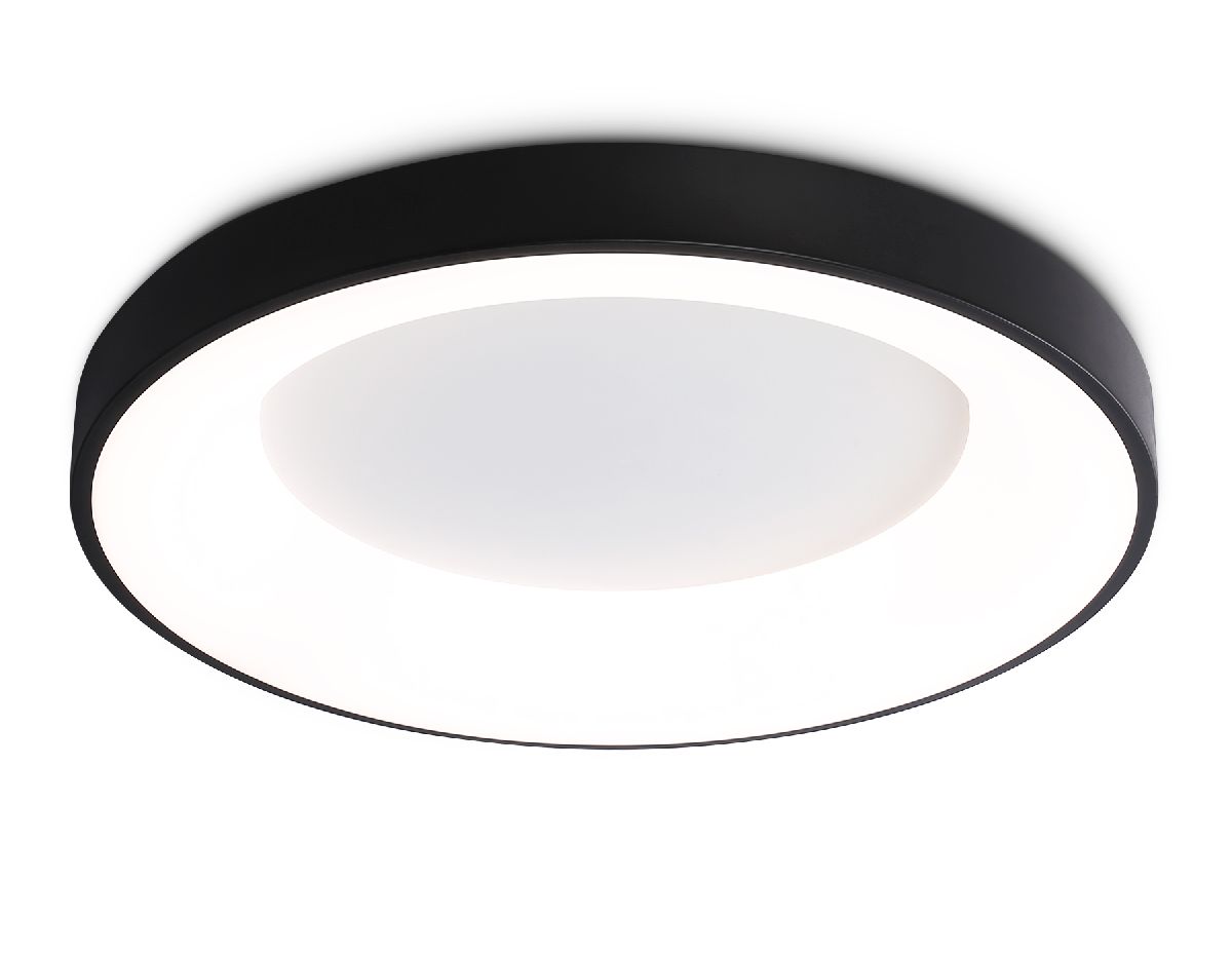 Потолочный светодиодный светильник FZ1403 BK черный IP20 48W 3000K-6500K D500*50 (ПДУ ИК)