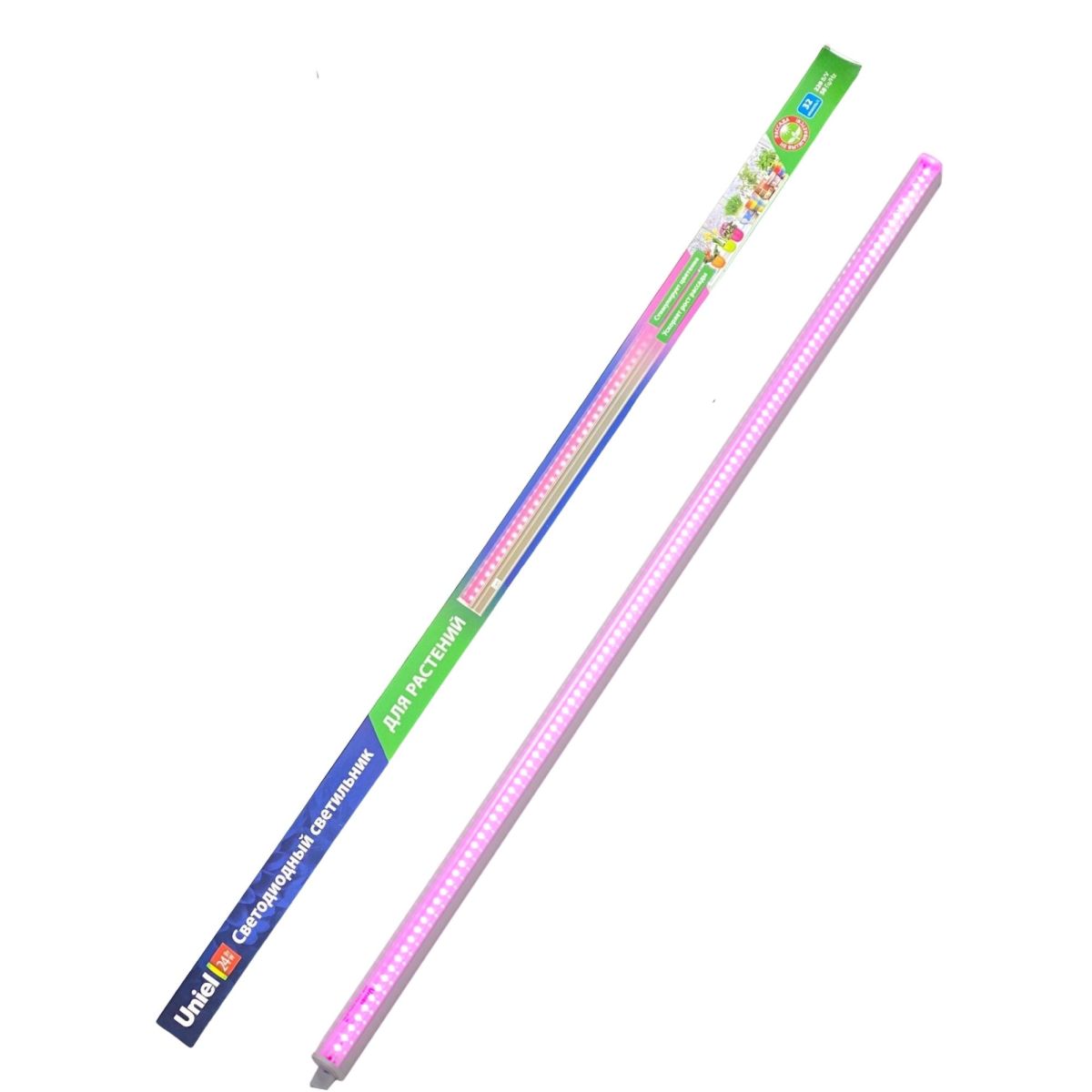 ULI-P21-24W/SPSB IP40 WHITE Светильник для растений светодиодный линейный, 872мм, выкл. на корпусе.