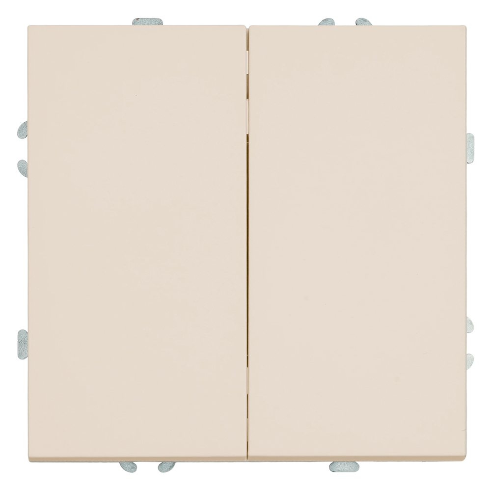 Выключатель 2-клавишный (механизм) 250В 10А, серия Эмили, RSW10-5104-08, кашемир, soft touch