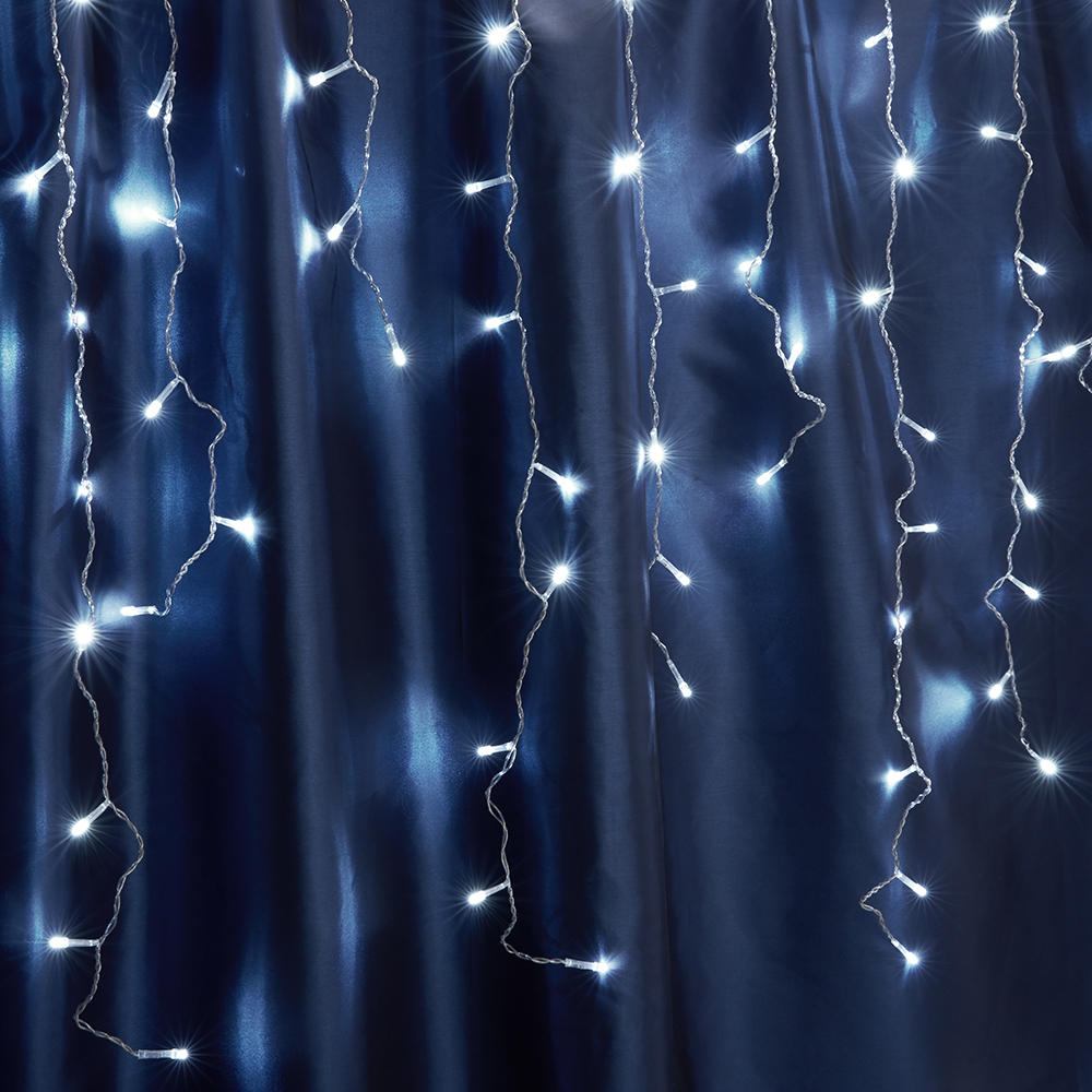 Гирлянда 230V 240 LED 5000K, эффект стробов, длина 5,3м, высота 0,8м, IP44, сетевой шнур 3м в компле