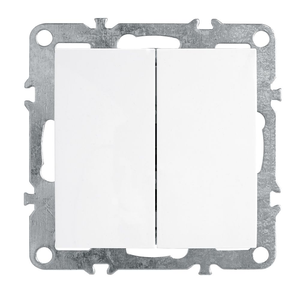 Выключатель 2-клавишный (механизм), серия Эрна, PSW10-9104-01, белый