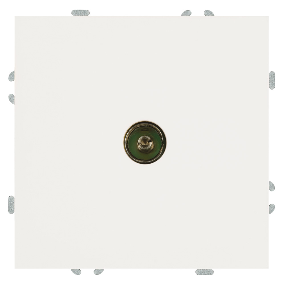 Розетка телевизионная 1-местная (механизм) 75 Ом, 5-862МГц, серия Эмили, RST00-5108-01, белый фарфор, soft touch