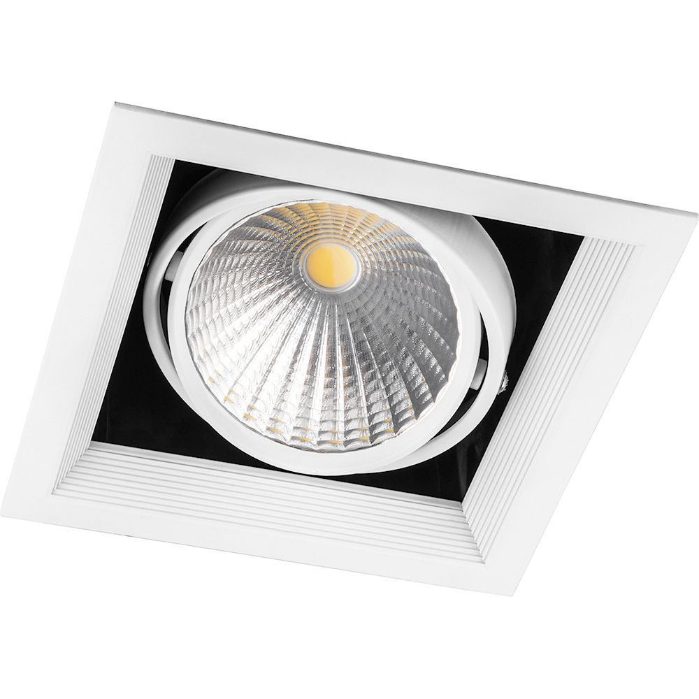 Светильник карданный светодиодный 1x30W 2700 Lm, 4000К, 35 градусов, белый, AL211 с драйвером и клем