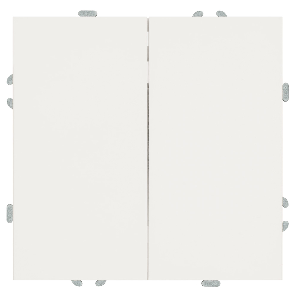 Выключатель 2-клавишный (механизм) 250В 10А, серия Эмили,RSW10-5104-01, белый фарфор, soft touch