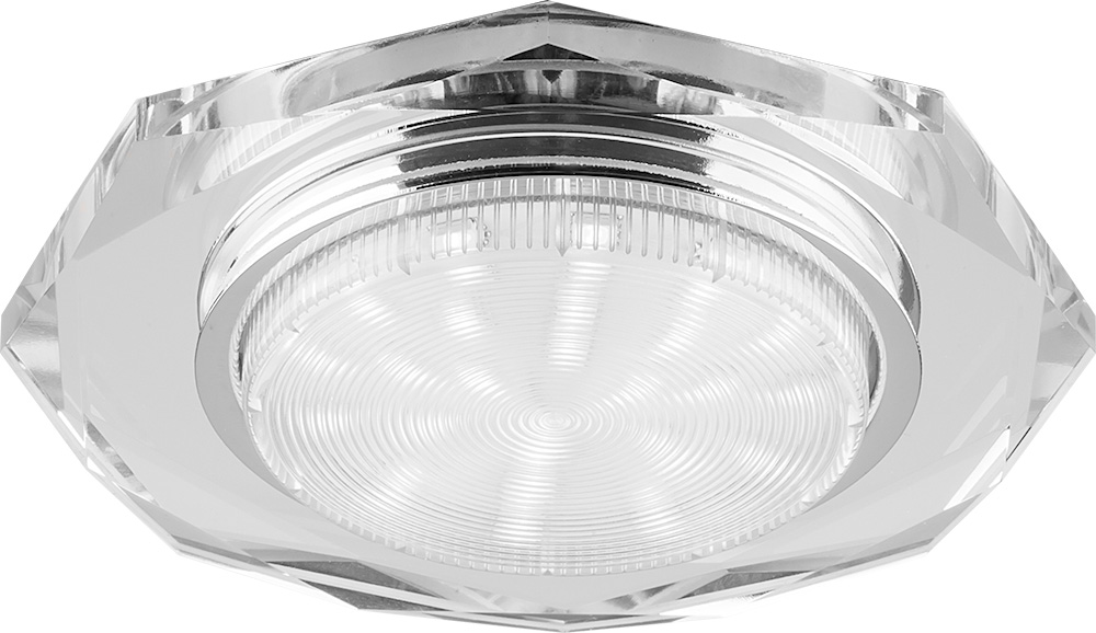 Светильник потолочный, 15W 230V  GX53, без лампы, прозрачный, 4020-2