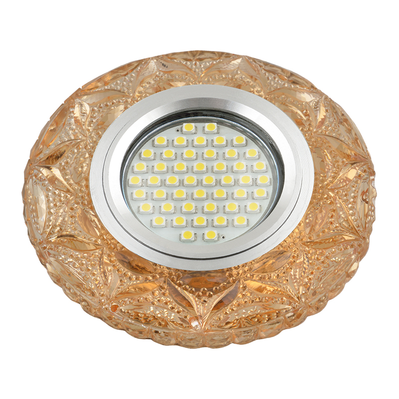DLS-L149 GU5.3 GLASSY/TEA Светильник декоративный встраиваемый, серия Luciole. Без лампы, цоколь GU5