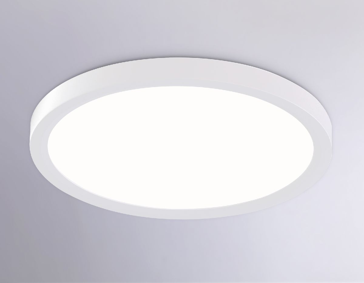 Светильник светодиодный ультратонкий FZ1903 WH белый IP54 20W 3000K-6500K CCT-переключатель D300*25