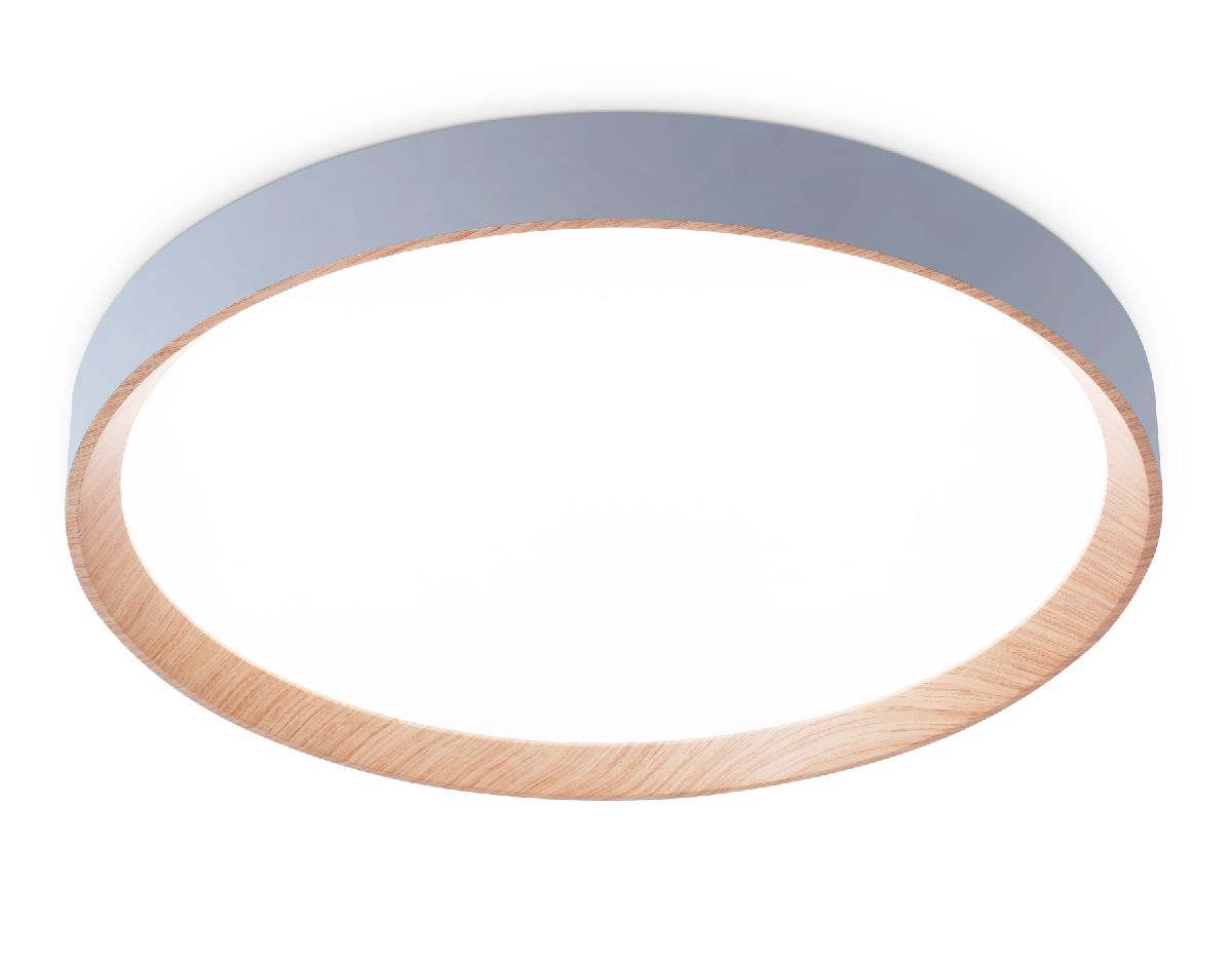 Потолочный светодиодный светильник с пультом FZ1322 GR/LWD серый/светлое дерево IP20 60W 3000-6400K