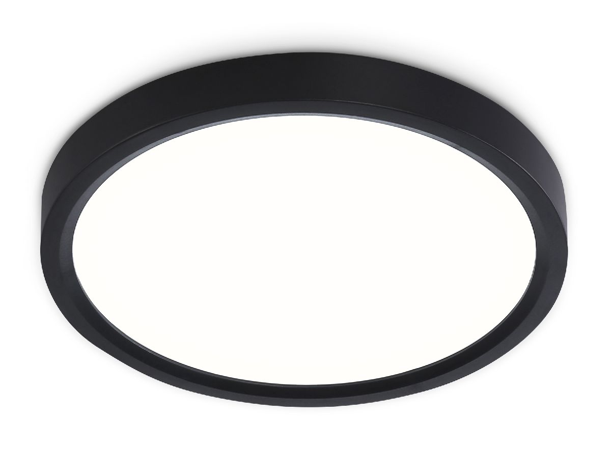 Светильник светодиодный ультратонкий FZ1902 BK черный IP54 13W 3000K-6500K CCT-переключатель D230*25