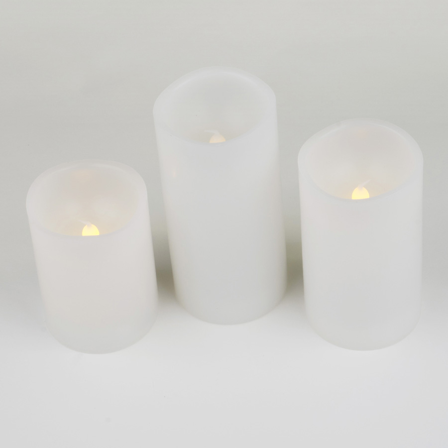ULD-F050 WARM WHITE CANDLE SET3 Фигура светодиодная «Свеча» на батарейках 2АА (не в/к), в составе на