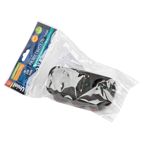 S-GES3-16OB BLACK Разветвитель сетевой с выключателм, с/з. 3 гнезда. 16А, 3500Вт. Черный. ТМ Uniel S-GES3-16OB BLACK Разветвитель сетевой с выключателм, с/з. 3 гнезда. 16А, 3500Вт. Черный. ТМ Uniel