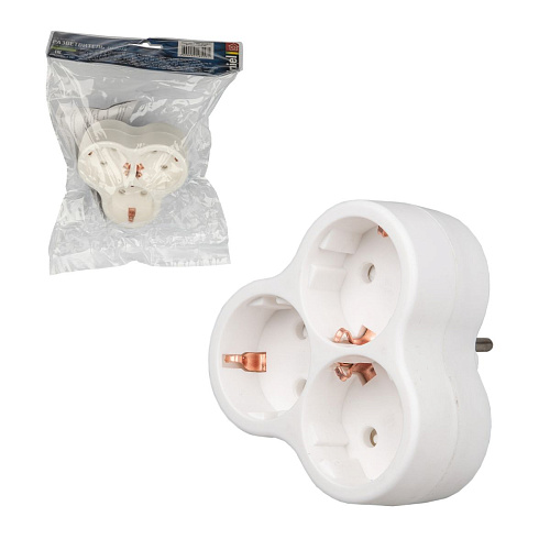 S-GES3-16F WHITE Разветвитель сетевой, с/з. 3 гнезда. 16А, 3500Вт. Белый. ТМ Uniel S-GES3-16F WHITE Разветвитель сетевой, с/з. 3 гнезда. 16А, 3500Вт. Белый. ТМ Uniel