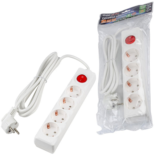 S-GCU4-3B WHITE Удлинитель серии Ultra, шнур 3м., 4 гнезда, 16A, с/з. Белый. TM Uniel S-GCU4-3B WHITE Удлинитель серии Ultra, шнур 3м., 4 гнезда, 16A, с/з. Белый. TM Uniel