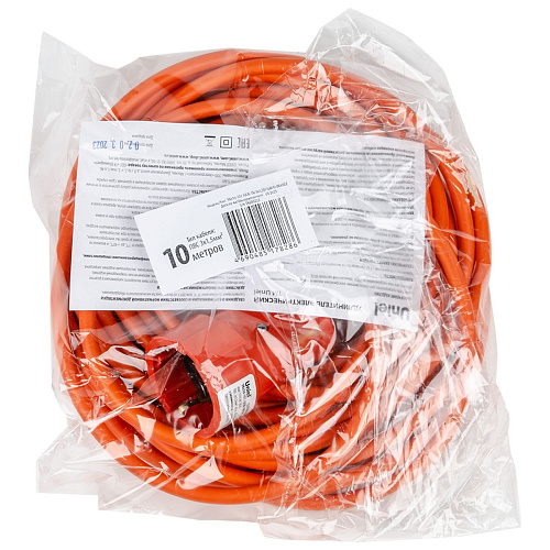 YXз16-101 /UCK-1N/3x1,50/10M/O ORANGE Удлинитель силовой в бухте, c/з, 1гнездо, 10м (ПВС 3х1,50), 16 YXз16-101 /UCK-1N/3x1,50/10M/O ORANGE Удлинитель силовой в бухте, c/з, 1гнездо, 10м (ПВС 3х1,50), 16