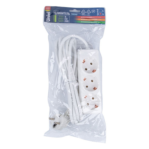 S-GCD3-3 Удлинитель Uniel серии Стандарт, с/з, 3 гн., шнур 3 м S-GCD3-3 Удлинитель Uniel серии Стандарт, с/з, 3 гн., шнур 3 м